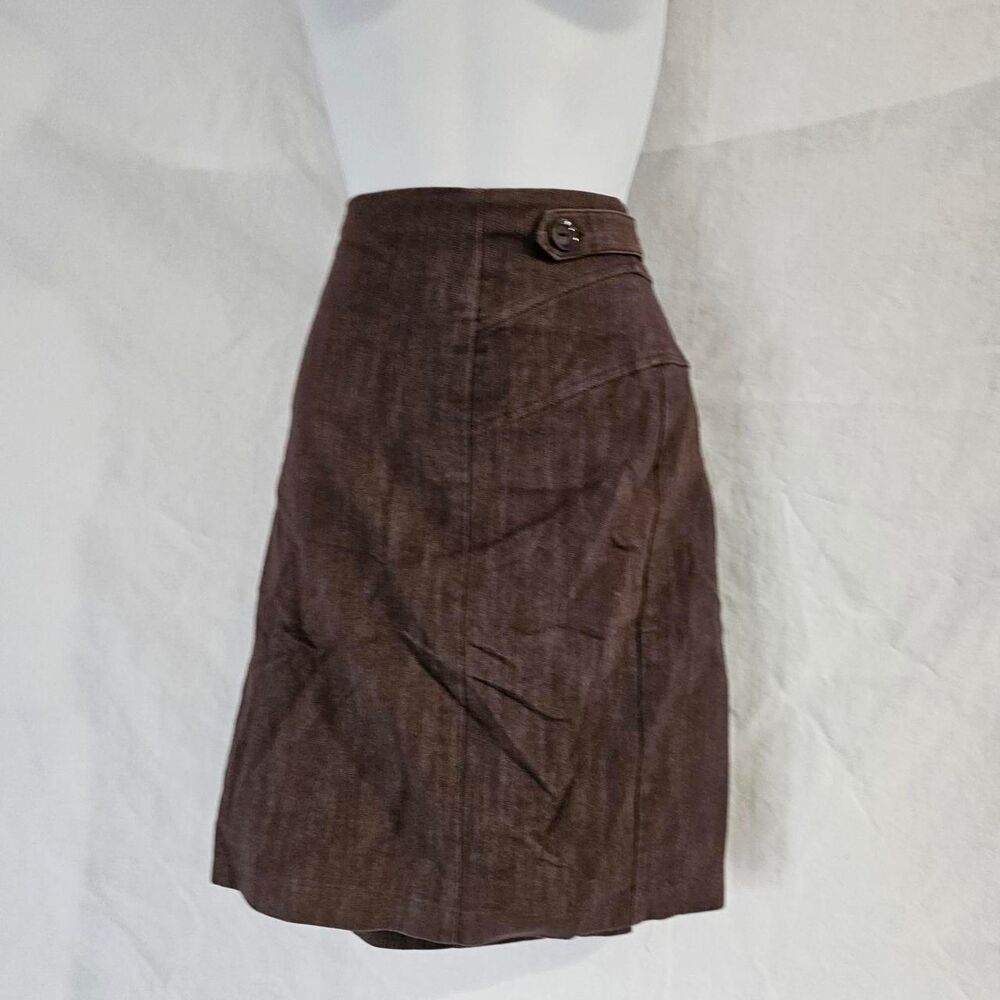 Vintage y2k 2000s preppy office siren brown skirt
